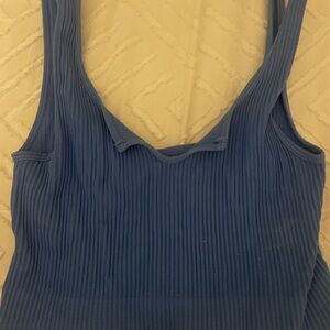 Tilly's Blue Ribbed Crop Top